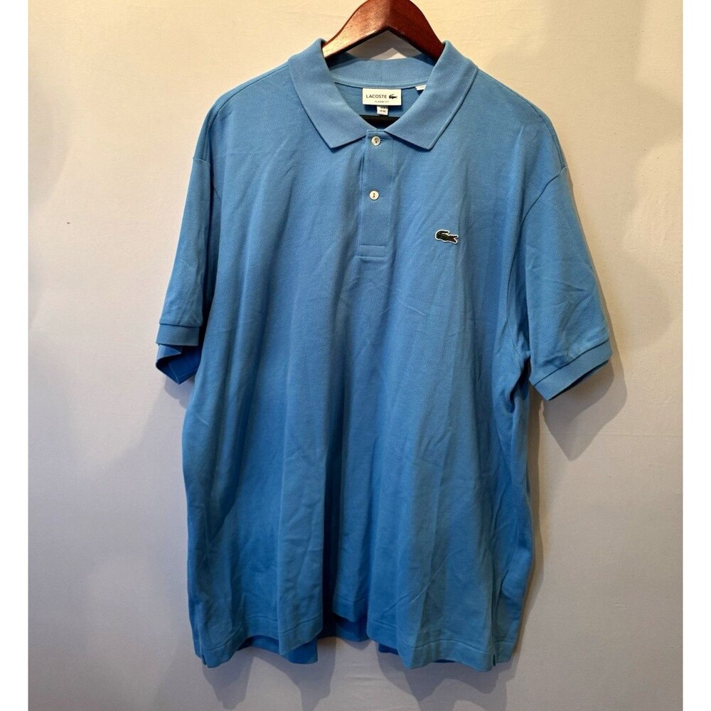 Lacoste Men’s 3XL Blue Polo Shirt Cotton Knit Classic Fit Golf Emb Logo
